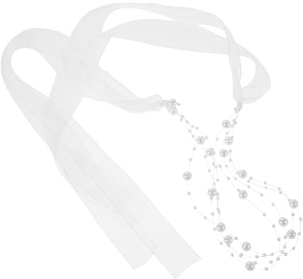 BESPORTBLE -tête De Mariage Avec Collier De Perles Plastique Ruban Dentelle Pour Mariages Et Fêtes