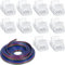 5m Câble d'extension Bande de LED 4 Broches, 22AWG 5V-24V avec 10 Connecteurs Rapides Ruban LED sans Soudure pour RGB 5050 10mm, Câble Alimentation Multicolore pour Éclairage Bande Flexible Intérieur