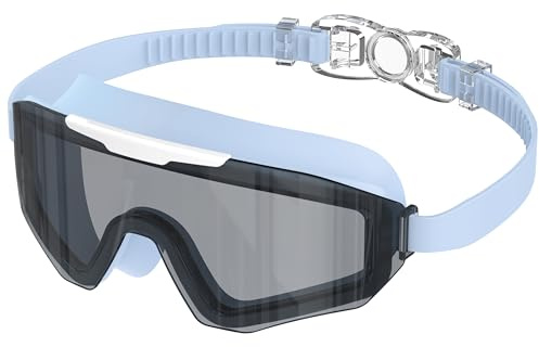 Ambienden Occhialini Nuoto Uomo Per Adulti Con Montatura Grande, Antiappannamento, Protezione UV E Lenti HD | Occhialini Nuoto Donna Unisex Sport Acquatici All'Aperto-B-BL