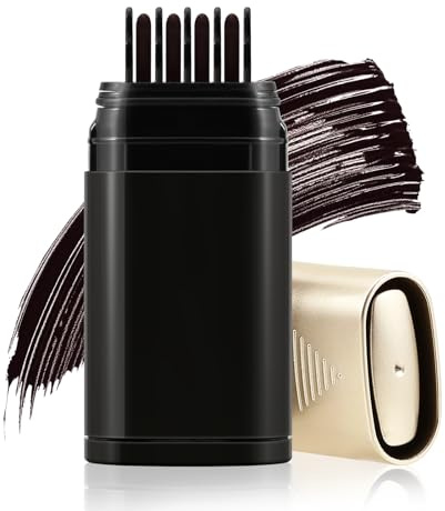 Boobeen Stick ritocco radici con pettine per capelli grigi, stick colorante per capelli per donne e uomini - Copertura istantanea e lunga durata, tonalità naturali