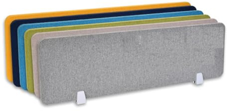 Akustisk avskiljare för skrivbord - Fristående ljudisolerande skiljevägg för kontor och skola (grå 30x60cm) - Förbättrar fokus och avskildhet på arbetsytan
