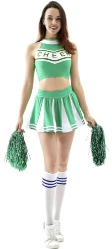 USOHJZ Disfraces especiales de moda verano, uniformes animadoras y for presentaciones escénicas Para Actuaciones(Green,M)