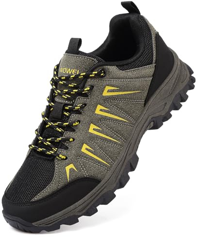 HaloTeam Chaussures Basses de Randonnée Homme Antidérapant Respirant Sneakers Marche Promenades Voyages Bottes de Trekking 39 EU-45 EU