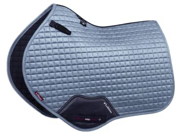 Lemieux Close Contact – Tapis de Selle carré en Daim pour Chevaux, équipement et Accessoires d'équitation, Bleu Glacier, Taille S/M