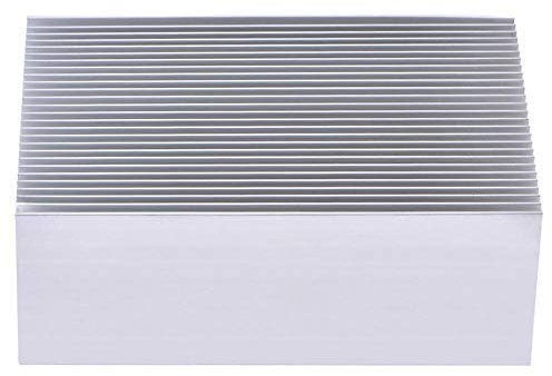 Ausla Aluminium Kühlkörper, Aluminiumkühlkörper, für LED-Verstärkertransistor-IC-Modul, mit 23 Lamellen, 100 x 69 x 36 mm
