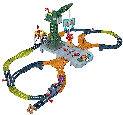 Die Thomas-Zug - Die Sounds von Sodor Cranky Delivery Set mit DREI Figuren aus der Serie, Soundbahn und motorisierten Zügen mit Batterien, Kinderspielzeug, 3+ Jahre, HXG13