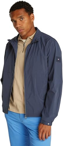 Tommy Hilfiger Men’s Branded Jacket with Zip, Blue (Desert Sky), M