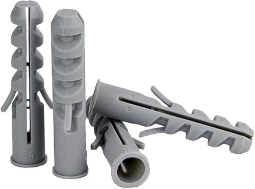 GeZu Impex Chevilles 14/70 mm Chevilles à Expansion Avec Collerette en Nylon 100 pièces Cheville Plastique Chevilles à vis Universelles