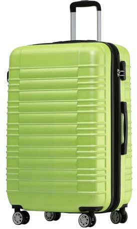 BEIBYE Reisekoffer 2088 Hartschalekoffer Gepäck Koffer Trolley Größe L in 14 Farben (Grün)