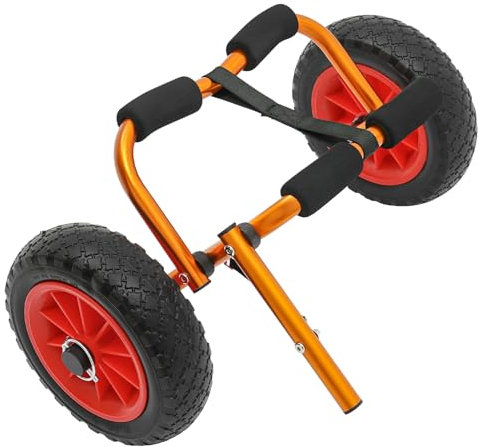 Carrello pieghevole per kayak, in alluminio, per il trasporto di kayak, portatile, per il trasporto di kayak, per barche, canoa, portata: 80 kg