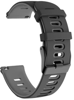 Srndsydak 22mm Sport-Silikonarmband passend for Suunto Vertical/ 9 PEAK Pro/ 9 Peak/ 5 Peak(Black gray)