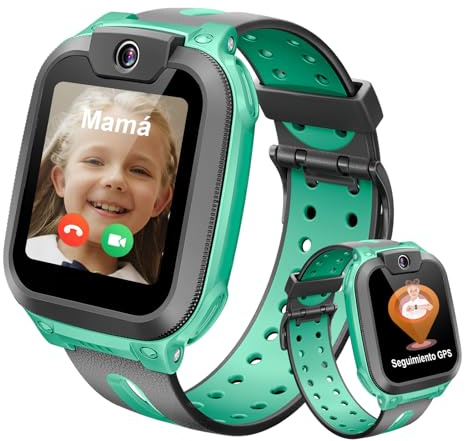 imoo Z1 Kids Smart Watch for Boys with GPS Tracker&Video Call, IPX8 Green | Waterproof, HD Video Call, VoLTE, GPS Tracking, SIM Supported, SOS Emergency, Family Chat, Parental Control App, Class Mode