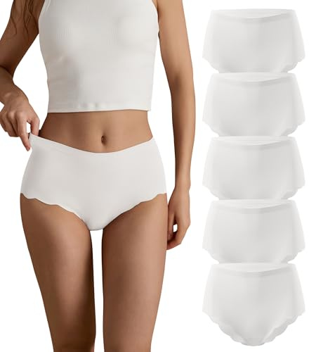 SHARICCA Culotte sans Couture Femme - Taille Haute Elasticité Invisible Slips Confort Respirant Sport Culottes Grande Taille