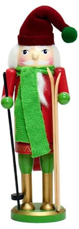 DLUKENY Cracker in Legno da 30 Cm Fatti A Mano da 30 Cm Tema da Pupazzo Neve E Slitta per Le Tradizionali Decorazioni Natalizie