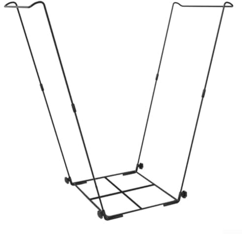 ZAMETTER Camping Garbage Bag Holder 30x32.5x67cm Portable Camping Garbage Bag Holder Foldable Trash Stand Frame Outdoor Waste Bin Supportor for Beach Park Picnic Activities Black