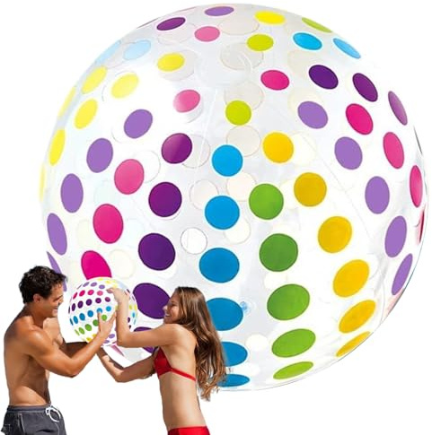 Pool Balls - Inflatable Portable Toys, 1 Beach Water Globe For Kid Boys And Girls, Outdoor Hardware, Healthware, Floating Sphere For Teens, Adults, Backyard Parks And Grass Court Schools
