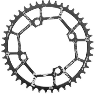 104 BCD Fahrrad Kettenblatt 40T 42T 44T 46T 48T 50T 52T Schmale Breite Kettenblätter für 8 9 10 11 12-Fach MTB, BMX Bike, Gravel Bike und Rennrad (Schwarz 44T)