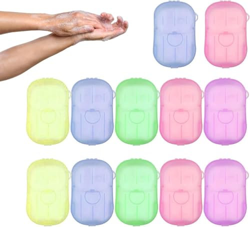 Foglie di sapone, lungo la strada del sapone di carta a una via, 240 foglie di carta sapone, per campo di viaggio all'aperto, 12 scatole