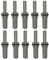 Juego de 10 separadores manuales, 16 mm, cuñas y arandelas para tacos de 5/8 pulgadas, piedra para granito, mármol, hormigón, gneis, arenisca, pizarra, piedra (gris oscuro)