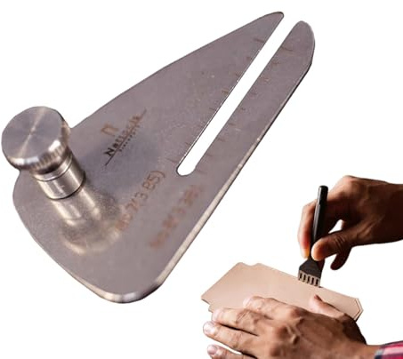 Zasdvn Placa de ayuda de costura de cuero, herramienta de costura de cuero, ayuda de costura, placa auxiliar para punzón de cuero, cincel de acero inoxidable o herramienta de hierro para manualidades