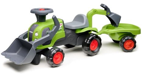 FALK - Portatore Tractopelle Claas - Pala frontale - Da 12 mesi - 90% di plastica riciclata - Escavatore e rimorchio - Made in France - 312N, Verde