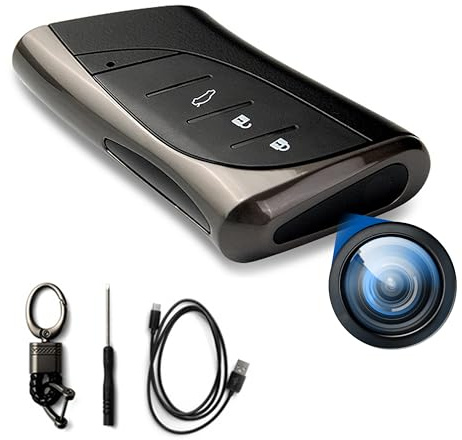 DAMOACAM QHD 2560x1440P 2K Car Key Mini Security Camera for Home Security, Baby Camera Monitor, Pet Camera, Cat Camera, Small Surveillance Camera, Indoor Wireless