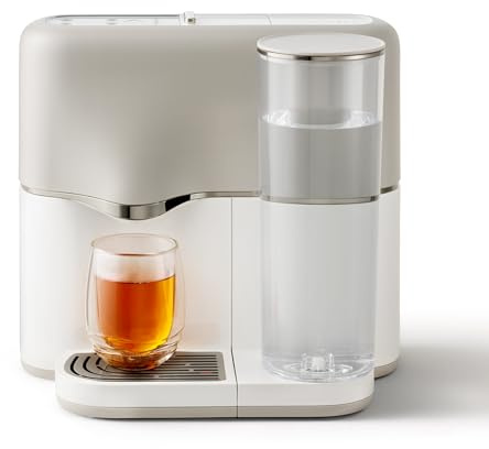 Avoury One Teemaschine – Premium Kapsel-Teebereiter mit innovativer Brühkammer, automatischer Temperaturregelung, für perfekten Teegenuss, modernes Design (Silver White, ohne Bundle)