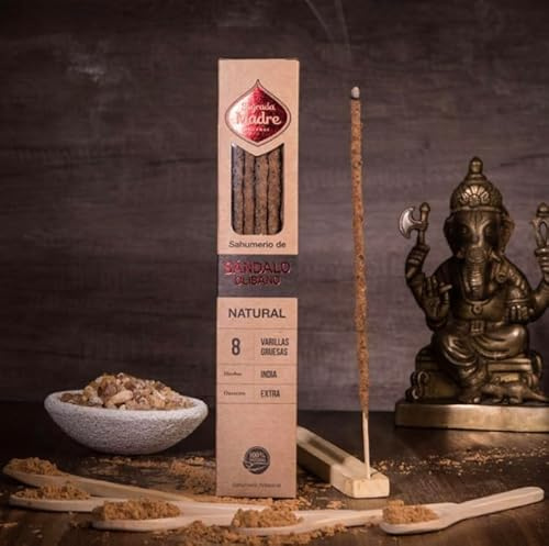 13 di Ilaria Naturlig rökelse av sandelträ – 8 handgjorda pinnar – 100% miljövänlig – Palo Santo & örter – för meditation och energiharmoni