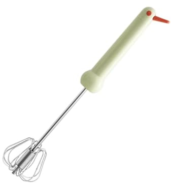 Siphon à crème en acier inoxydable et batteur à œufs pour mélanger la pâte à gâteau, mélangeur à main essentiel avec mécanisme semi-automatique pour chantilly