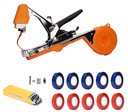 Jajadeal Pince à Lier pour Vigne, Machine À Taper Nouer Branches, pour Tomates Vignobles Arbres Fruitiers Légumes Fleurs Plantes, Outil de Jardinage À Attacher Branche - Tying Tape Tool