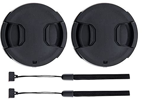 2-Pack 67mm Front Lens Cap Cover with Deluxe Cap Keeper for Canon EOS R RP R6 R6II with RF 24-105mm f4-7.1 Kit Lens for Canon 90D 80D 70D 77D with EF-S 18-135mm Kit Lens & More 67mm Threaded Lenses
