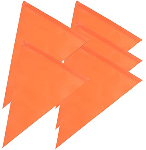 Healeved Drapeau De VéLo Pour Enfant - 5 PièCes Fanion De SéCurité RéFléChissant En Pvc Orange Haute Visibilité Et RéSistant À La DéChirure Pour Cyclisme Et ActivitéS De Plein Air