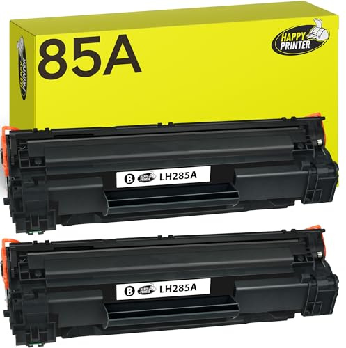 Happy Printer 85A Toner Kompatibel mit HP CF285A für HP LaserJet P1102 LaserJet P1102w LaserJet P1109 LaserJet P1109w LaserJet M1132MFP Schwarz 2 Toner LaserJet Pro P1102 LaserJet Pro P1102W
