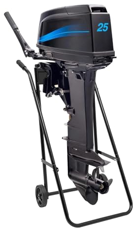 LANNADD Außenborder Ständer, Bootsmotor Trolley Außenbordmotor Engine Trolley, Transportwagen Ständer, Transportwagen Außenborder für Aussenborder Außenborderwagen Motorständer