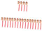 Amosfun 5st Aufblasbarer Pferdekopfstock Tierballons Cowboy-party-dekoration Spielzeugpferd Zum Aufblasen Pferdekopf-stabballon Pferdestockspielzeug Aufblasbarer Tierstock Rot Pvc