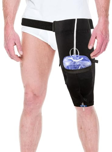 Catheter Leg Bag Holder, Urine Leg Bag Holder Cover with Waist Belt, Foley Leg Bag Sleeve for Incontinence Urine Bag, Catheter Stabilization Device,Catheter Sleeve Urine Leg Bag Holder (XL)