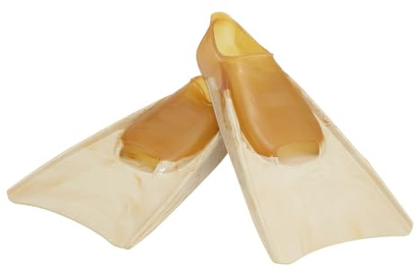 HEVEA Plastic Free Flippers for Kids - Floating Kids Fins for Snorkeling - Comfortable, Durable Danish Design with Easy Wear - Made from Upcycled Natural Rubber (Sand, 9-11)