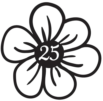 3 Pack Cute Flower Petal Wheelie Bin Stickers - Waterproof Decal - UV Resistant - Recycling Box Stick On Numbers - Custom Number - Sunflower Gifts (Black, 18cm x 18cm (7.1 x 7.1))