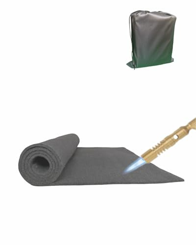 HEIGELAX 40x40 Inch Large fireproof welding blanket,5mm Thickened Welding Pad, Up to 1800°F Heat Resistant Mat which can be use for Welding, Cutting, Grill Cover, Firepit, Camping and Other Uses.