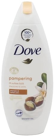 Dove Gel doccia da donna, confezione da 3 pezzi, burro di karitè e vaniglia, 250 ml