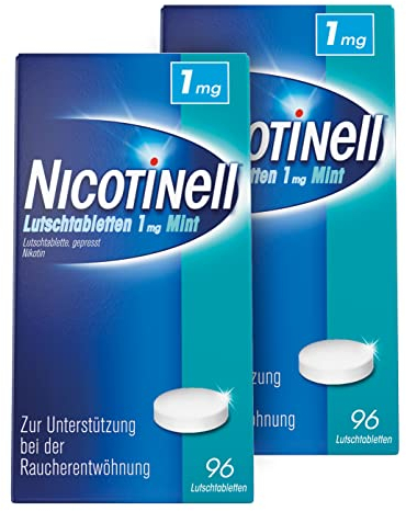 Doppelpack Nicotinell Lutschtabletten 1 mg Mint, 192 Stk. (2x96): Diskrete Unterstützung bei Raucherentwöhnung