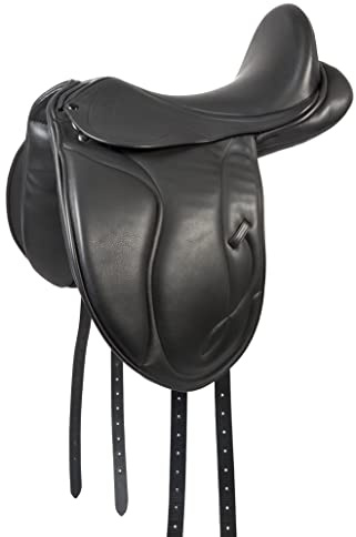 PFIFF 102680 Selle de dressage Unicus, selle en cuir semi-profonde, noir Full II