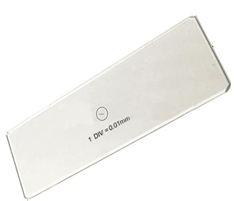 Microscope Slides Stage Micrometer Measuring Calibration Slide Microscope Objective Stage Micrometer C1 Reticle Calibration, 0.01mm Microscope Calibration Ruler
