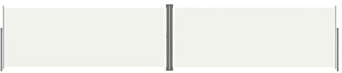 vidaXL Seitenmarkise Ausziehbar Creme 200x1000 cm