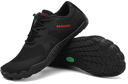 SAGUARO Unisex minimalistiska traillöparskor barfotaskor bred tå box – inomhus och utomhus