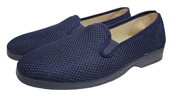 Zapatillas de Casa Hombre Verano Cómodas Respirables, Zapatos Rejilla Punta Cerrada, Suela Caucho Talla 39-46 Hecho en ESPAÑA (Marino, Sistema tallas calzado EU, Adulto, Hombre, Números, mediano, 43)