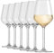 Murago - 6er Set Weißweingläser Elegance ca. 380 ml - Weißweingläser elegante Weingläser Weinglas für 380ml Weißwein Gläser bauchig Weißweinglas spülmaschinenfest groß Weissweingläser