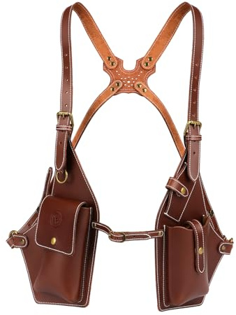 TOURBN - Sac à bandoulière sous le bras en cuir véritable, sac à main antivol avec harnais pour téléphone pour voyage en plein air