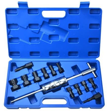 Zoomtools 12/13 TLG 8-32 mm Sackloch-Innenlager-Abzieher-Set mit Gleithammer und erweiterbaren Spannzangen für Auto und Motorrad (13PC 2X(8+10mm))