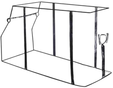 Qsvbeeqj Funda de montaje rápido para carritos al aire libre, ligera, plegable, con visibilidad transparente, cubierta de lluvia para camping